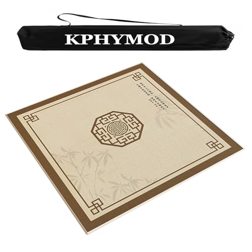 KPHYMOD Mahjong Spiel Matte Mahjong-Tischmatte, rutschfest, Geräuschreduzierend, Mehrzweck-Tischdecke Aus Samt, Leise, Spielmatte Für Brettspiele Und Kachelspiele(Beige,51.18x51.18 in) von KPHYMOD