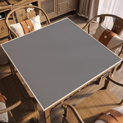 KPHYMOD Mahjong Spiel Matte Quadratische Mahjong-Tischmatte Mit Tasche Und 3 Würfeln, rutschfeste, Geräuschreduzierende Gaming-Tischmatte(Gray,51.18x51.18 in) von KPHYMOD