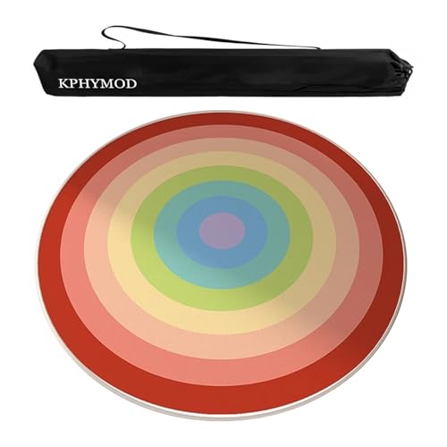 KPHYMOD Mahjong Spiel Matte Runde Mahjong-Matte mit Rutschfester Rückseite, verdickte Samt-Gaming-Matte, Tischdecke für Poker-Brettspiele(31.5x31.5 in) von KPHYMOD