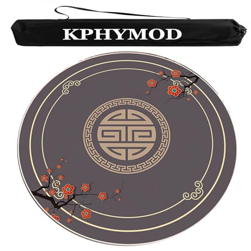 KPHYMOD Mahjong Spiel Matte Runde Mahjong-Tischmatte Mit Tragetasche, rutschfeste Tischdecke Mit Geräuschreduzierung, Spielmatte Aus Karton Und Kacheln Für Unterwegs Und Zu Hause(Gray,55.12x55.12 in) KPHYMOD Mahjong Spiel Matte Runde Mahjong-Tischmatte Mit Tragetasche, rutschfeste Tischdecke Mit Geräuschreduzierung, Spielmatte Aus Karton Und Kacheln Für Unterwegs Und Zu Hause(Gray,55.12x55.12 in) von KPHYMOD