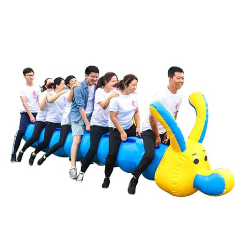 KPHYMOD Spiele für Draussen 2PCS Aufblasbares Karnevalsspielzeug Für Den Außenbereich, Groß Angelegte Spielausrüstung Für Teambuilding Für Erwachsene, Mit Aufblaspumpe(9 Seats/L-5.5M) von KPHYMOD