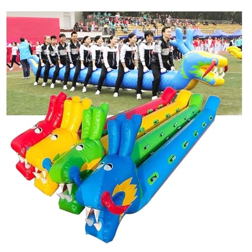 KPHYMOD Spiele für Draussen 4-teiliges Field Day-Teamspiel Im Freien, Aufblasbares Raupenspielzeug Für Erwachsene Für Kooperative Teamwettbewerbs-Sportspiele(9 Seats/L-5.5M) von KPHYMOD