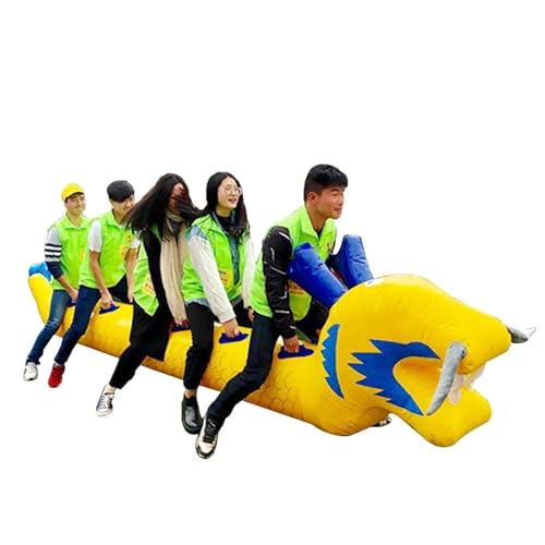 KPHYMOD Spiele für Draussen Feldtag Outdoor-Aktivitäten Teamwork-Spiele Aufblasbare Spielzeuge, Outdoor Expansion Rasen Spiel Aufblasbare Drachenboot(6 seats/L-4M) von KPHYMOD