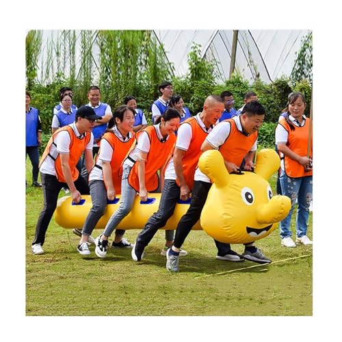 KPHYMOD Spiele für Draussen Field Day Games Outdoor-Teamspiele, Aufblasbares Spielzeug, Teambuilding-Übungsaktivitätsspiel, Teamarbeit, Lernspaß, Spiel(Yellow,5 Seats/L-2.5M) von KPHYMOD