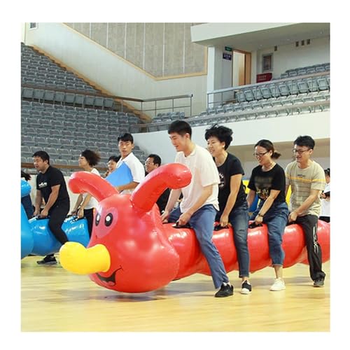 KPHYMOD Spiele für Draussen Field Day Outdoor Team Gaming Play, Lustige Spiele, Aufblasbares Spielzeug, Für Teambuilding-Aktivitäten In Der Schule Und Im Unternehmen(Red,15 Seats/L-8.5M) von KPHYMOD