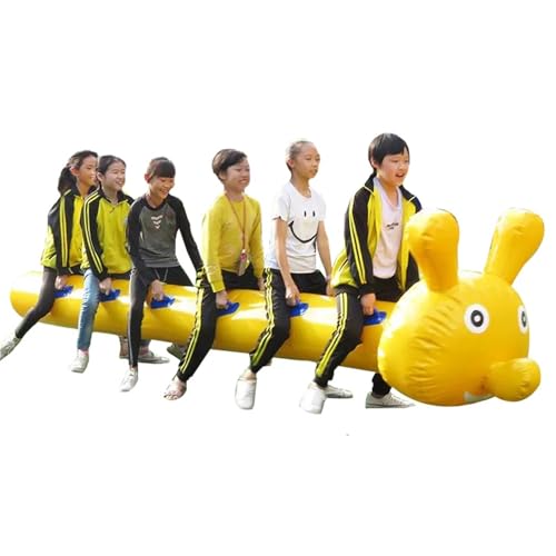 KPHYMOD Spiele für Draussen Field Day Outdoor-Teamwork-Spiele, Sport- Und Fitnessspiele Für Erwachsene, Lustige Spiele, Aufblasbare Spielzeugausrüstung, Leicht Zu Tragen(Yellow,7 Seats/L-4.5M) von KPHYMOD