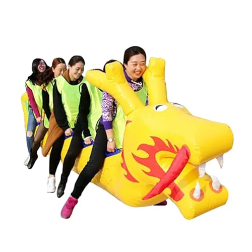KPHYMOD Spiele für Draussen Field Day Teamwork-Spiele, Rasenspiele, Aufblasbares Spielzeug, Gruppenkooperation Drinnen Und Draußen, Lustige Spiele, Sportspielzeug(5 Seats/L-3.5M) von KPHYMOD