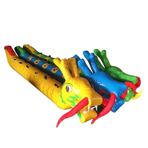 KPHYMOD Spiele für Draussen Teamwork Sports Toy Aufblasbares Drachenboot, Schulclubs Große Aufblasbare Ausrüstung Für Outdoor-Aktivitäten Und Rasenspiele, 3 PCS(4 seats/L-3M) von KPHYMOD