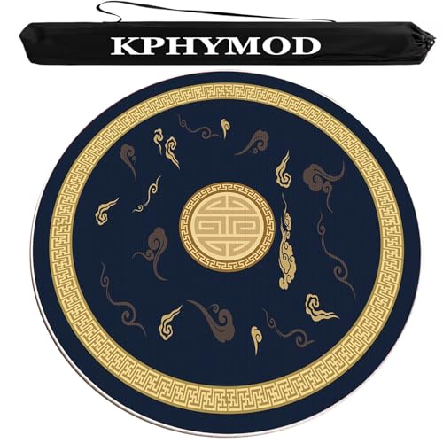 Mahjong Spiel Matte Faltbare Mahjong-Tischmatte, Rutschfeste, Geräuschreduzierende Tischdecke, Spielmatte Aus Karton Und Kacheln Für Unterwegs Und Zu Hause, Mit Tragetasche(Blue,23.62x23.62 in) von KPHYMOD