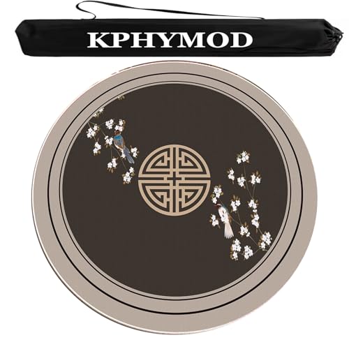Mahjong Spiel Matte Faltbare Mahjong-Tischmatte, Rutschfeste, Geräuschreduzierende Tischdecke, Spielmatte Aus Karton Und Kacheln Für Unterwegs Und Zu Hause, Mit Tragetasche(Brown,55.12x55.12 in) von KPHYMOD