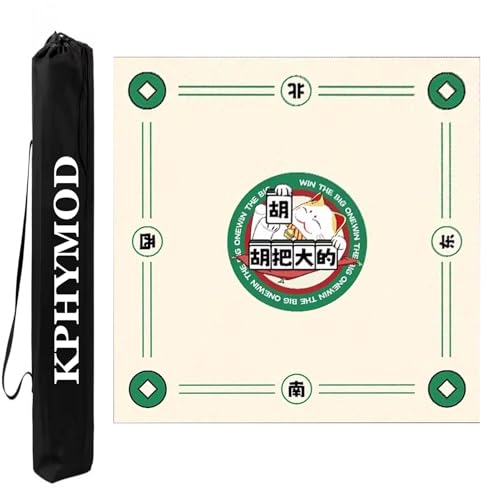 Mahjong Spiel Matte Quadratische Mahjong-Matte, Selbstgemacht, Auf Dem Neuesten Stand, Anti-Rutsch-Rauschunterdrückung, Poker, Karten, Brettspiele, Mah-Jongg-Tischdecke Mit Tasche(Beige-6,27.56x27.56i Mahjong Spiel Matte Quadratische Mahjong-Matte, Selbstgemacht, Auf Dem Neuesten Stand, Anti-Rutsch-Rauschunterdrückung, Poker, Karten, Brettspiele, Mah-Jongg-Tischdecke Mit Tasche(Beige-6,27.56x27.56i von KPHYMOD