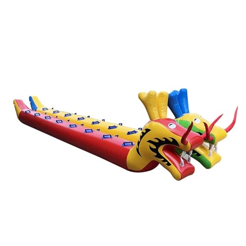 Spiele für Draussen 2 Stücke Teamwork Sport Spielzeug Aufblasbare Drachenboot, Spaß Sport Venue, Spiel Gruppe Wettbewerb Aktivität Ausrüstung, Mit Aufblasbare Pumpe(5 Seats/L-3.5M) von KPHYMOD