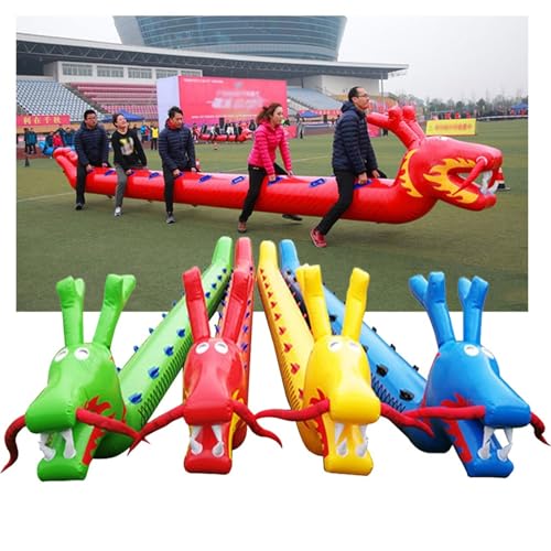 Spiele für Draussen 4-teiliges Field Day-Teamspiel Für Den Außenbereich, Aufblasbares Raupenspielzeug Für Erwachsene Für Kooperative Teamwettbewerbs-Sportspiele, Mit Aufblaspumpe(8 seats/L-5M) von KPHYMOD