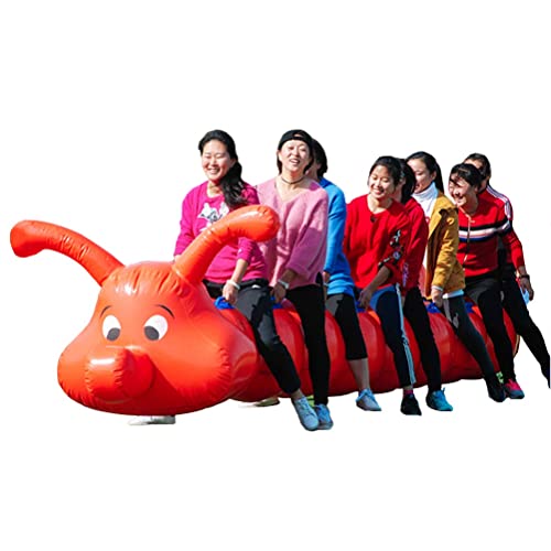 Spiele für Draussen Aufblasbare Spielzeuge for den Karneval im Freien for Schule/Verein/Kindergarten Teambuilding Team Zusammenarbeit Spielausrüstung, rot(7 Seats/L-4.5M) von KPHYMOD