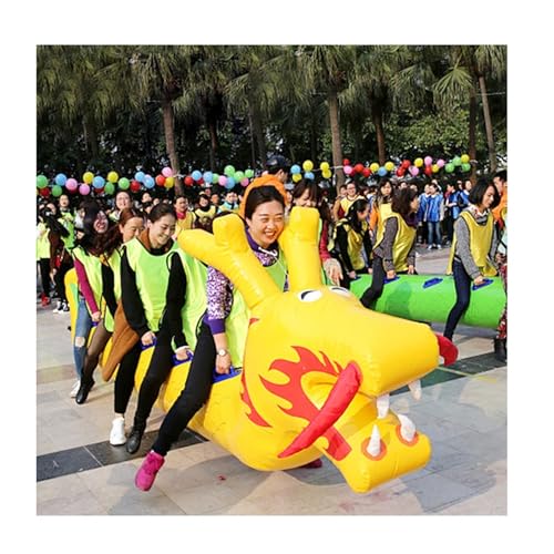 Spiele für Draussen Field Day Outdoor-Teamwork-Spiele, Aufblasbares Drachenboot Für Partygruppen Im Freien Für Kinder Und Erwachsene, Leicht Zu Tragende Requisiten Für Multiplayer-Spiele(Yellow,10 sea von KPHYMOD