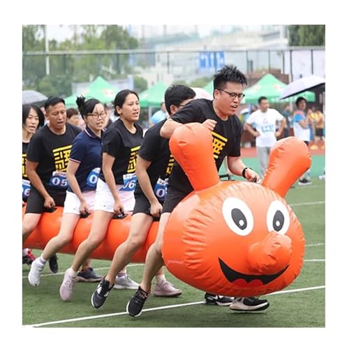 Spiele für Draussen Field Day Outdoor-Teamwork-Spiele, Lustige Spiele, Aufblasbare Spielzeugausrüstung, Teambuilding-Aktivitätsspiel Zur Verbesserung Der Beziehung(Red,5 Seats/L-3.5M) von KPHYMOD