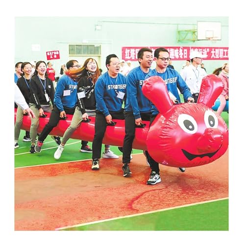 Spiele für Draussen Field Day Teamwork-Spiel, Lustige Spiele, Aufblasbare Spielgeräte Für Den Rasen, Förderung Von Teamarbeit, Fitness Und Sozialer Bindung, Rot(9 Seats/L-4.5M) von KPHYMOD