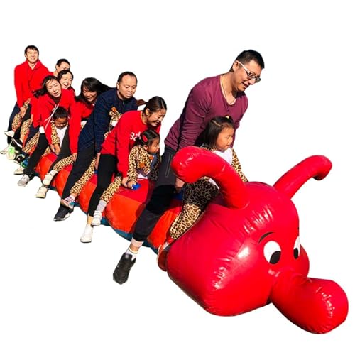 Spiele für Draussen Rot-gelbe Field Day-Teamwork-Spiele Im Freien, Teambuilding-Aktivitätsspiel Zur Verbesserung Der Beziehung(Red,5 Seats/L-3.5M) von KPHYMOD