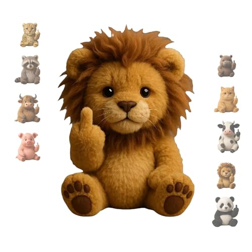 Plüschtier Das Den Mittelfinger Zeigt, Süße Lustige Mittelfinger-Plüse, Einzigartiger Humor, Emotionale UnterstüTzung, BüRo-Desktop-Dekoration, Geschenke Zur Stresslinderung von KPPFHBLI