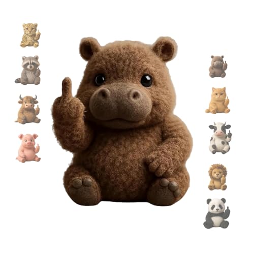 Plüschtier Das Den Mittelfinger Zeigt, Süße Lustige Mittelfinger-Plüse, Einzigartiger Humor, Emotionale UnterstüTzung, BüRo-Desktop-Dekoration, Geschenke Zur Stresslinderung von KPPFHBLI