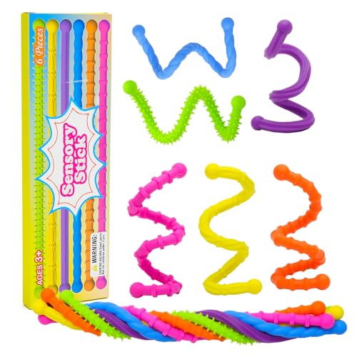 KQDRAVINE 6 Stück Sensorisches Spielzeug Stick, Silikon Sensorik Spielzeug für Autismus Hilfsmittel ADHS Kinder hilfsmittel, Fidget Toys Erwachsene für Anti Stress, Stressabbau Kinder ab 3 Jahre KQDRAVINE 6 Stück Sensorisches Spielzeug Stick, Silikon Sensorik Spielzeug für Autismus Hilfsmittel ADHS Kinder hilfsmittel, Fidget Toys Erwachsene für Anti Stress, Stressabbau Kinder ab 3 Jahre von KQDRAVINE