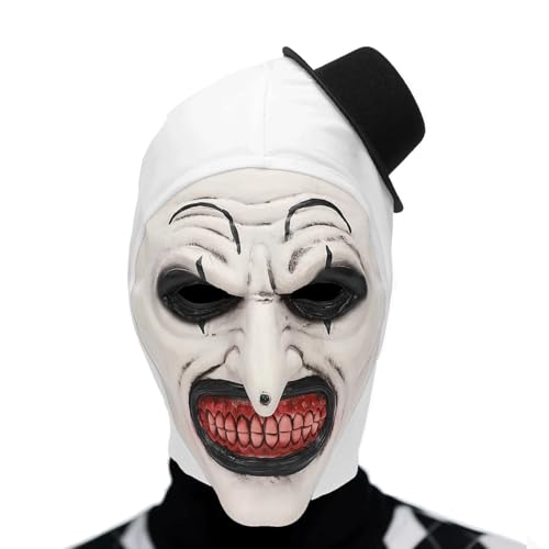 KQLHLHDYZ Halloween Clown Maske, Terrifier Art the Clown Maske, Scary Killer Clown Joker Masken für Erwachsene, Gruselste Masken, Bequeme Atmungsaktive Latexmaske für Halloween Partys und Spukhäuser KQLHLHDYZ Halloween Clown Maske, Terrifier Art the Clown Maske, Scary Killer Clown Joker Masken für Erwachsene, Gruselste Masken, Bequeme Atmungsaktive Latexmaske für Halloween Partys und Spukhäuser von KQLHLHDYZ