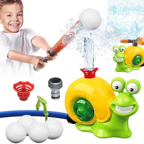KQWVZ 2-in-1 Wasserspielzeug Sprinkler, Wassersprinkler-Baseballspielzeug FüR Kinder, Sprinkler Outdoor Spiele FüR Kinder, Wasserspielzeug FüR Hinterhof, Rasen, Garten, Sommer, Pool, Party, Spaß von KQWVZ