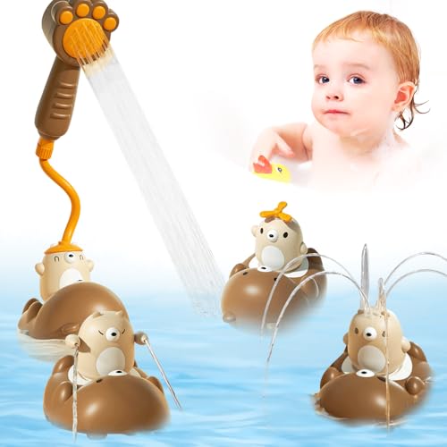 KQWVZ Badespielzeug Ab 1 2 3 4 Jahr, Cartoon-Bären Elektrisches Badewannenspielzeug Mit Duschkopf, Bade Spielzeug, Badespielzeug Baby, 5 Sprühmodi, Badewannen Spielzeug Für Jungen Mädchen KQWVZ Badespielzeug Ab 1 2 3 4 Jahr, Cartoon-Bären Elektrisches Badewannenspielzeug Mit Duschkopf, Bade Spielzeug, Badespielzeug Baby, 5 Sprühmodi, Badewannen Spielzeug Für Jungen Mädchen von KQWVZ