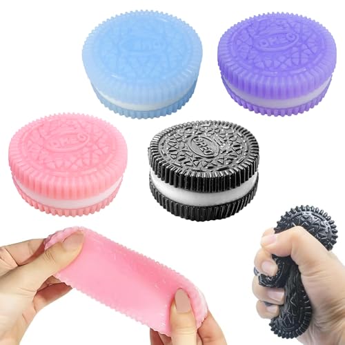 KQWVZ Biscuit Stress Relief Toy, 4 Stück Keks Stressabbauspielzeug, Oreo Squishy Ultraweiches Dekompressions Entlüftungsspielzeug, Fufu Soft Squeeze Biscuit Toys für Autismus Spielzubehör KQWVZ Biscuit Stress Relief Toy, 4 Stück Keks Stressabbauspielzeug, Oreo Squishy Ultraweiches Dekompressions Entlüftungsspielzeug, Fufu Soft Squeeze Biscuit Toys für Autismus Spielzubehör von KQWVZ