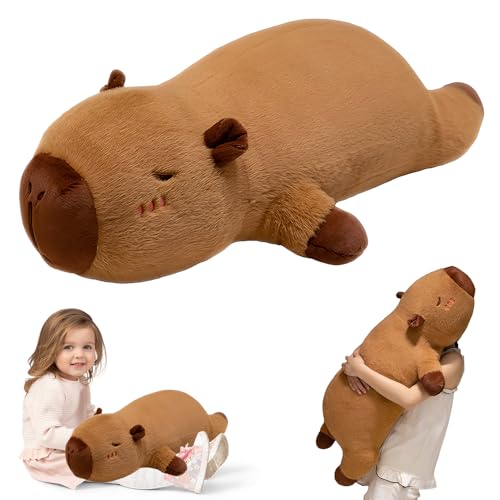 KQWVZ Capybara Kuscheltier,40CM Capybara Plüschtier Lange Puppen Große Kissen Plüsch, Kuscheltier Capybara Kissen Plüschkissen Kinder, Capybara Plush,Langes Kissen Für Home (Plüschtiere-A) von KQWVZ