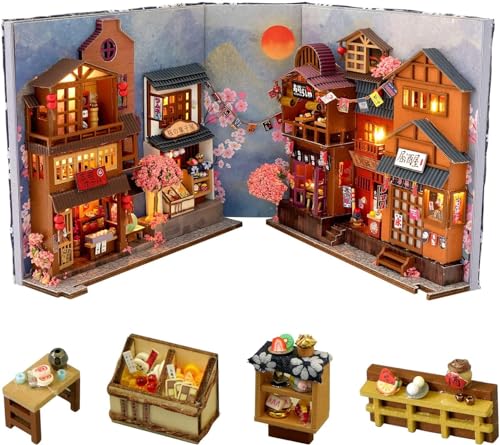 KQWVZ DIY Book Nook Kit, Nook Book Modellbausätze, 3D Puzzle Holz Buchstütze Mit LED-Licht, 3D Puzzle Puppenhaus Kit Für Jugendliche Erwachsene Zum Bauen, Weihnachts Geburtstagsgeschenk KQWVZ DIY Book Nook Kit, Nook Book Modellbausätze, 3D Puzzle Holz Buchstütze Mit LED-Licht, 3D Puzzle Puppenhaus Kit Für Jugendliche Erwachsene Zum Bauen, Weihnachts Geburtstagsgeschenk von KQWVZ
