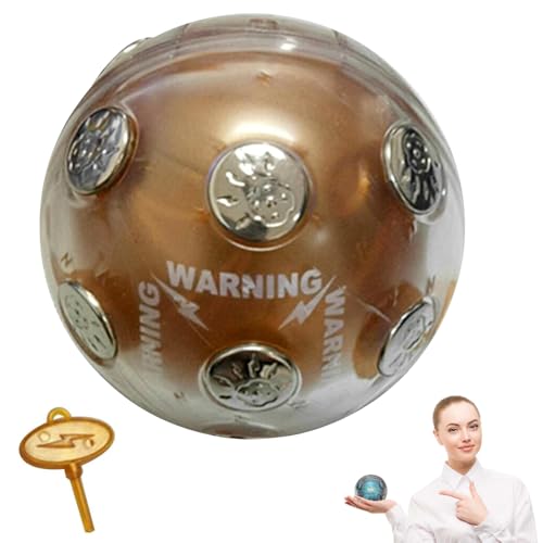 KQWVZ Elektrisches Ballspiel, Schockierendes Ballspiel, 8 cm Heiße Kartoffel Spiel Elektroschock, Mit Schlüssel&Farbkasten, Tragbares Electric Ball Game, Schockierende Ballspielzeug Für Jung (Gold) KQWVZ Elektrisches Ballspiel, Schockierendes Ballspiel, 8 cm Heiße Kartoffel Spiel Elektroschock, Mit Schlüssel&Farbkasten, Tragbares Electric Ball Game, Schockierende Ballspielzeug Für Jung (Gold) von KQWVZ