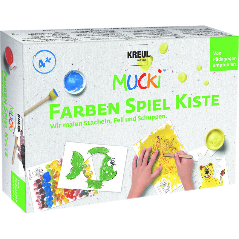 MUCKI Farben Spiel Kiste "Wir malen Stacheln, Fell und Schuppen" von KREUL