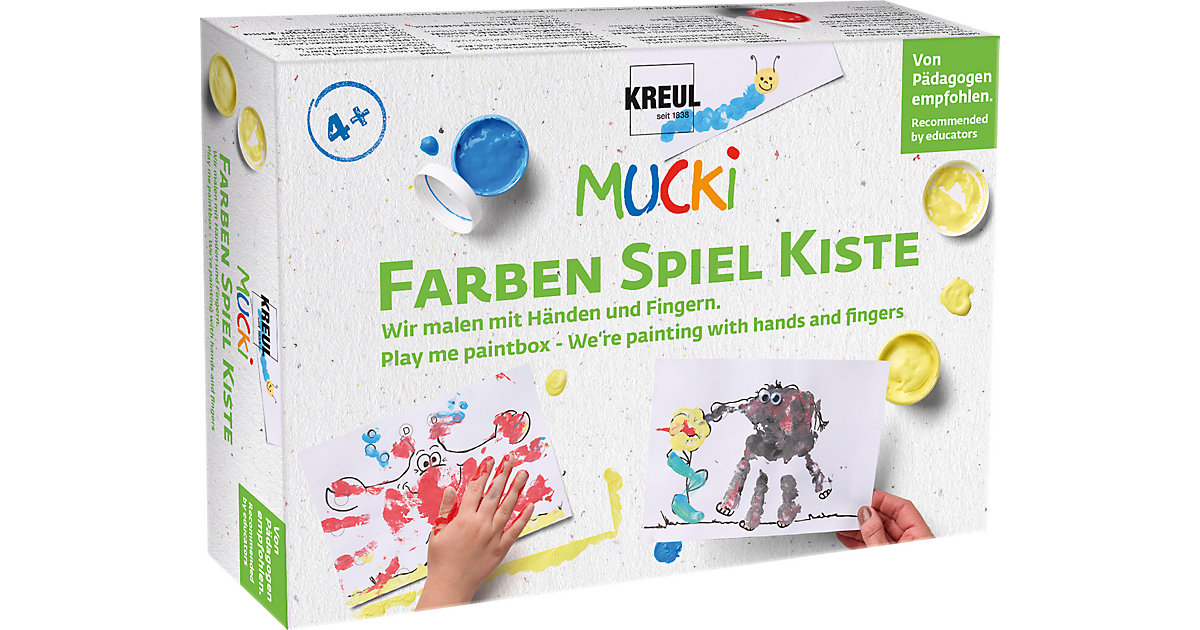 MUCKI FarbenSpielKiste Wir malen mit Händen und Fingern MUCKI FarbenSpielKiste Wir malen mit Händen und Fingern von KREUL