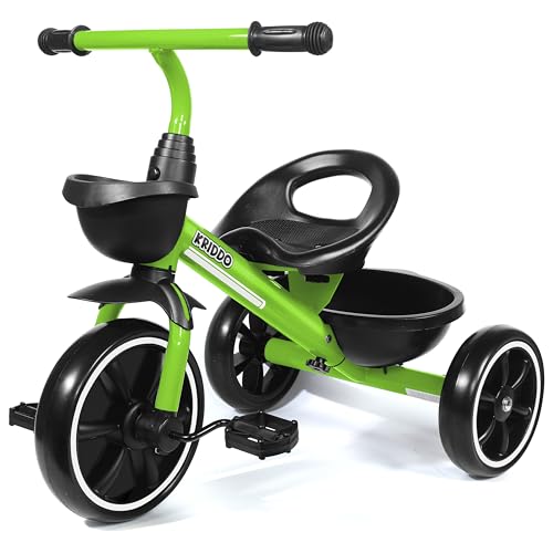 KRIDDO Laufräder Laufrad Kinderdreirad, Dreirad für Kinder für 24 Monate bis 5 Jahre, Lauffahrrad Lauflernhilfe, Geschenk für Kleinkinder von 2-4 Jahren, Dreiräder, Grün KRIDDO Laufräder Laufrad Kinderdreirad, Dreirad für Kinder für 24 Monate bis 5 Jahre, Lauffahrrad Lauflernhilfe, Geschenk für Kleinkinder von 2-4 Jahren, Dreiräder, Grün von KRIDDO