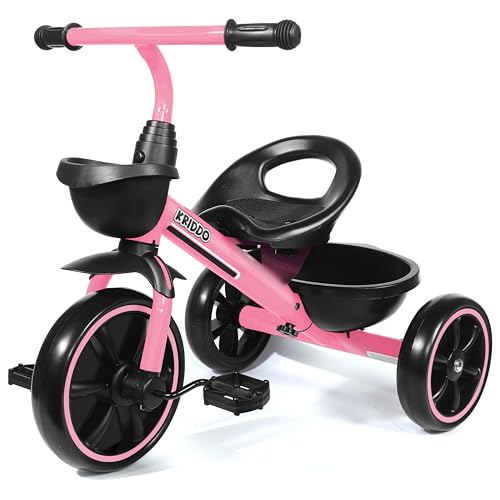 KRIDDO Laufräder Laufrad Kinderdreirad, Dreirad für Kinder für 24 Monate bis 5 Jahre, Lauffahrrad Lauflernhilfe, Geschenk für Kleinkinder von 2-4 Jahren, Dreiräder, Rosa KRIDDO Laufräder Laufrad Kinderdreirad, Dreirad für Kinder für 24 Monate bis 5 Jahre, Lauffahrrad Lauflernhilfe, Geschenk für Kleinkinder von 2-4 Jahren, Dreiräder, Rosa von KRIDDO