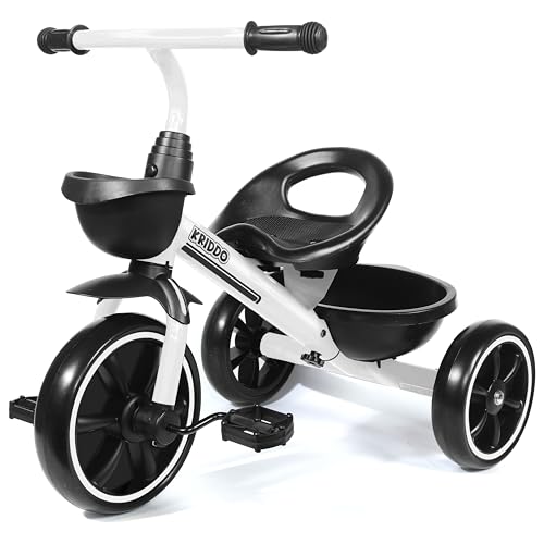 KRIDDO Laufräder Laufrad Kinderdreirad, Dreirad für Kinder für 24 Monate bis 5 Jahre, Lauffahrrad Lauflernhilfe, Geschenk für Kleinkinder von 2-4 Jahren, Dreiräder, Weiß KRIDDO Laufräder Laufrad Kinderdreirad, Dreirad für Kinder für 24 Monate bis 5 Jahre, Lauffahrrad Lauflernhilfe, Geschenk für Kleinkinder von 2-4 Jahren, Dreiräder, Weiß von KRIDDO