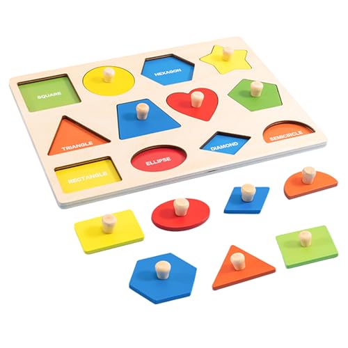 Geometrisches Puzzle Steckspiel Baby Steckpuzzle aus Holz mit Knauf Montessori Steckpuzzle Mit Mehreren Formen Für Baby Steckspiel Babyspielzeug Farben Formen Farben Und Formen Sortierer aus Holz Geometrisches Puzzle Steckspiel Baby Steckpuzzle aus Holz mit Knauf Montessori Steckpuzzle Mit Mehreren Formen Für Baby Steckspiel Babyspielzeug Farben Formen Farben Und Formen Sortierer aus Holz von KRISFD