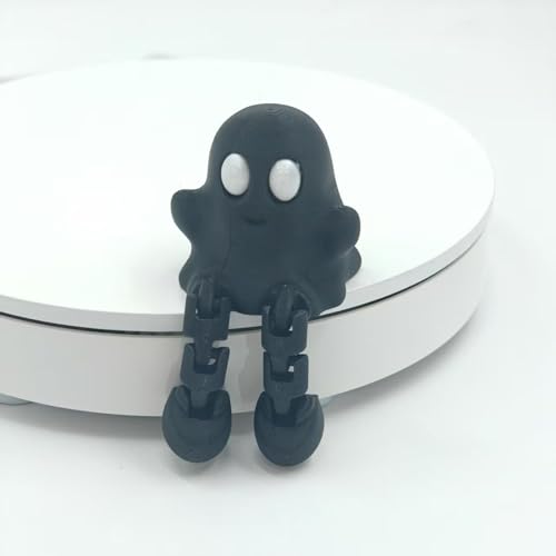 1/4-teiliges Fidget-Spielzeug mit 3D-gedrucktem Halloween-Geist mit beweglichen Gelenken, geeignet für Heim- und Autodekoration von KRJGOERG