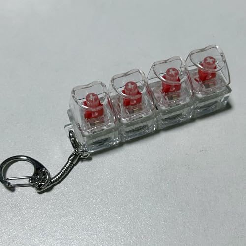 Fingerknopf-Schlüsselanhänger, mechanische Tastatur-Tastenkappen, Büro-Dekompression, Anti-Stress-Schlüsselanhänger, Geschenke für Erwachsene von KRJGOERG