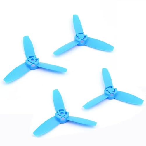 KRLAZdN 2 Paar CW CCW Propeller Hauptrotoren Requisiten Bebop Drone 3.0 kompatibel mit Buntem Clover Paddle in Rot Schwarz Gelb Blau(2pairs Blue) von KRLAZdN