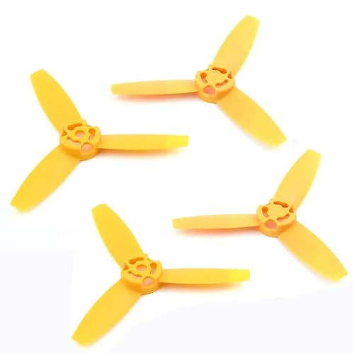 KRLAZdN 2 Paar CW CCW Propeller Hauptrotoren Requisiten Bebop Drone 3.0 kompatibel mit Buntem Clover Paddle in Rot Schwarz Gelb Blau(2pairs Yellow) von KRLAZdN