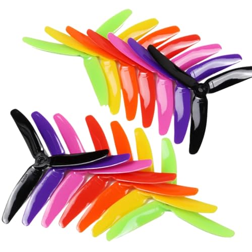 KRLAZdN 20 Stück Kingkong 5045 3- Einfarbige CW CCW Propeller FPV Racing Multicopter Quadcopter Kompatibel mit F450 F550 F330 10 Paare(5045 Propeller Red) von KRLAZdN