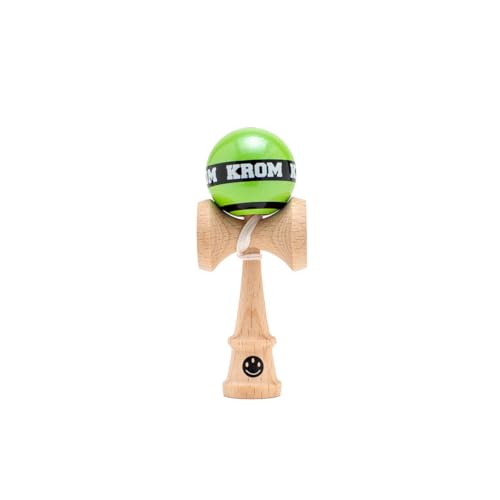 KROM Kendama MIKRO Hellgrün – Mini Kendama aus Buchenholz – Voll spielbar – Taschenformat – Für Anfänger & Profis von KROM