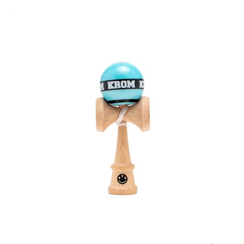 KROM Kendama MIKRO Himmelblau – Mini Kendama aus Buchenholz – Voll spielbar – Taschenformat – Für Anfänger & Profis von KROM