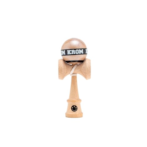 KROM Kendama MIKRO Natur – Mini Kendama aus Buchenholz – Voll spielbar – Taschenformat – Für Anfänger & Profis von KROM