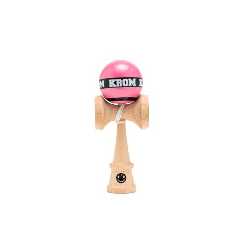 KROM Kendama MIKRO Pink – Mini Kendama aus Buchenholz – Voll spielbar – Taschenformat – Für Anfänger & Profis von KROM