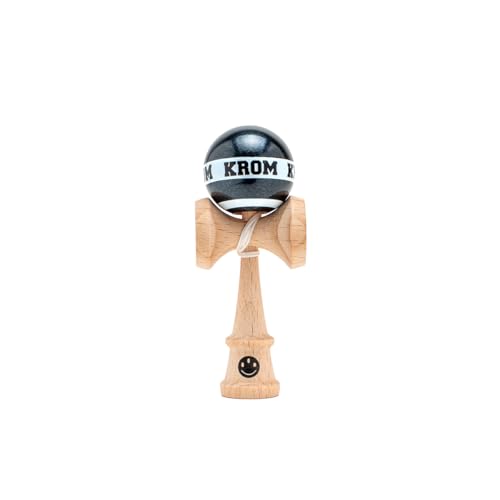 KROM Kendama MIKRO Schwarz – Mini Kendama aus Buchenholz – Voll spielbar – Taschenformat – Für Anfänger & Profis von KROM