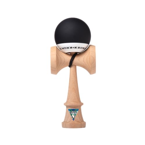 KROM Kendama POP Rubber Schwarz - aus zertifiziertem Buchenholz - Hohe Holzqualität - Für Anfänger und Profis - Pack : Ersatzschnur + Stickers KROM Kendama POP Rubber Schwarz - aus zertifiziertem Buchenholz - Hohe Holzqualität - Für Anfänger und Profis - Pack : Ersatzschnur + Stickers von KROM