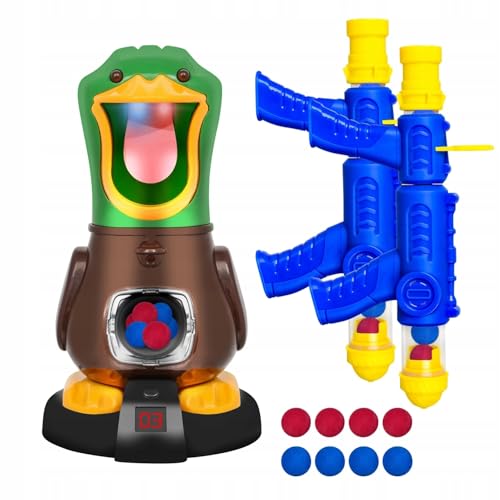 KRUMAD Hungry Duck Spielzeug ab 3 Jahre, Geschicklichkeitsspiel mit 2 Pistolen und 48 Schaumstoffbällen, Lustiges Spiel für Kinder, Geschenk 3 Jahre Junge, Kindergeburtstag Spiele KRUMAD Hungry Duck Spielzeug ab 3 Jahre, Geschicklichkeitsspiel mit 2 Pistolen und 48 Schaumstoffbällen, Lustiges Spiel für Kinder, Geschenk 3 Jahre Junge, Kindergeburtstag Spiele von KRUMAD